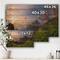 Designart - MountaIn Peak During Sunset - Traditional Print on Natural Pine Wood